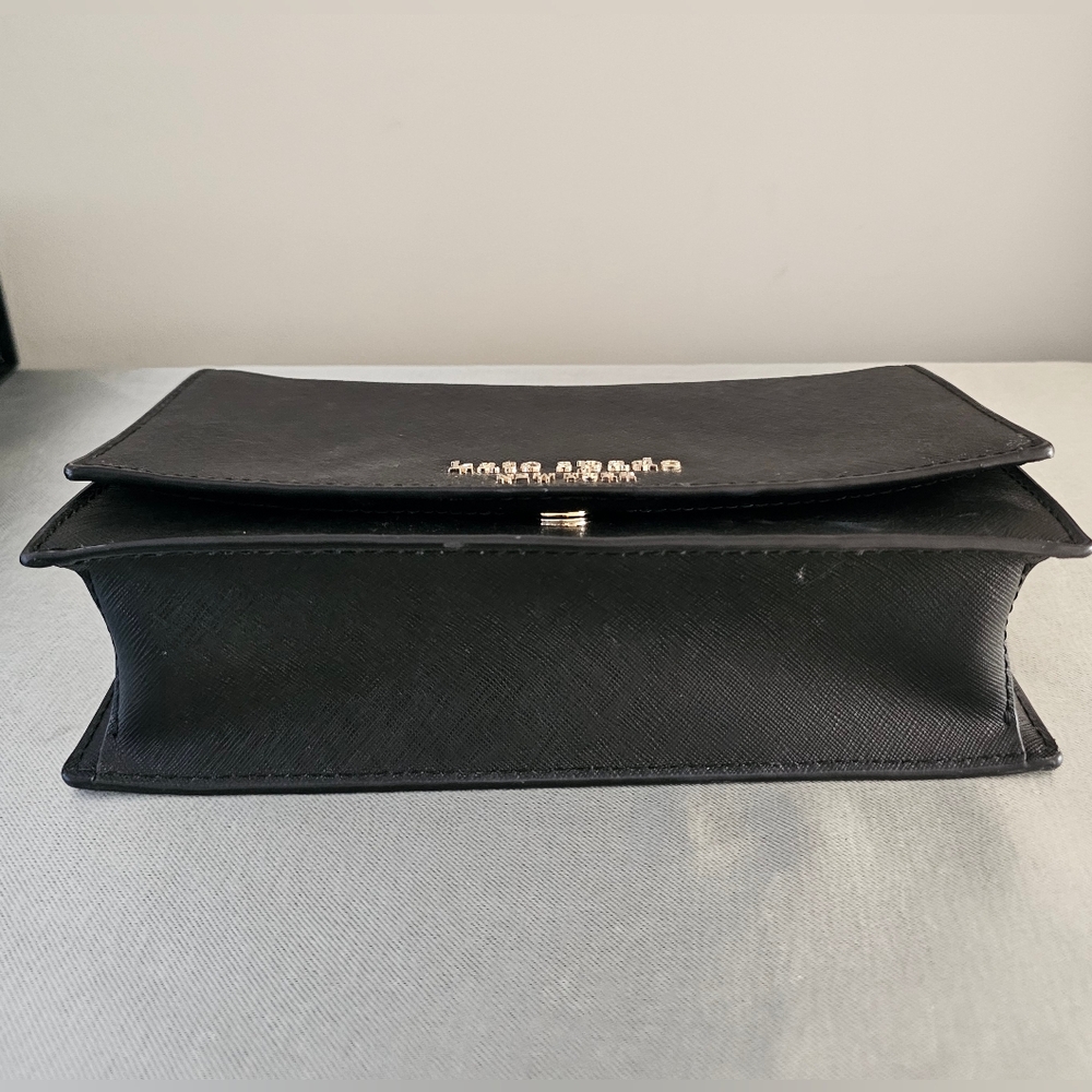 KATE SPADE Madison Flap Black Saffiano Leather Crossbody Bag Purse - Picture 3 of 7